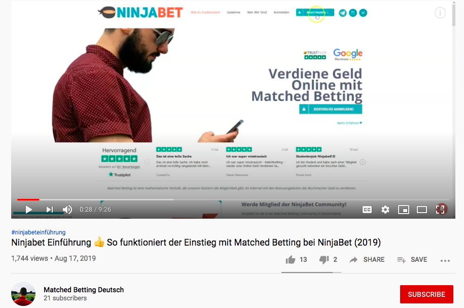 Partnerprogramm-VERDIENE-ninja-bet-matched-betting-affiliate-ninjabet-youtube
